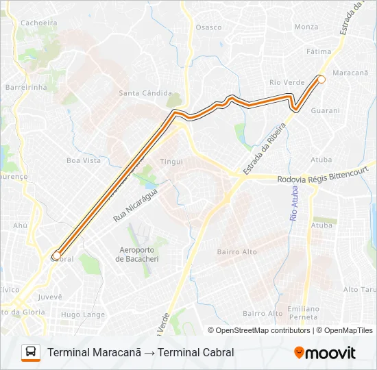 B31 DIRETO CABRAL Bus Line Map