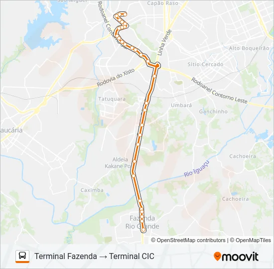 F05 FAZENDA / CIC Bus Line Map