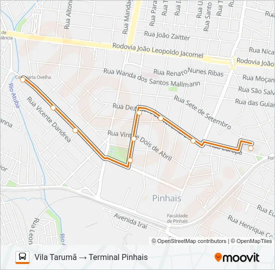 C29 PRIVÊ / TARUMÃ Bus Line Map
