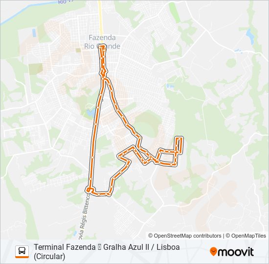 F30 GRALHA AZUL II bus Line Map