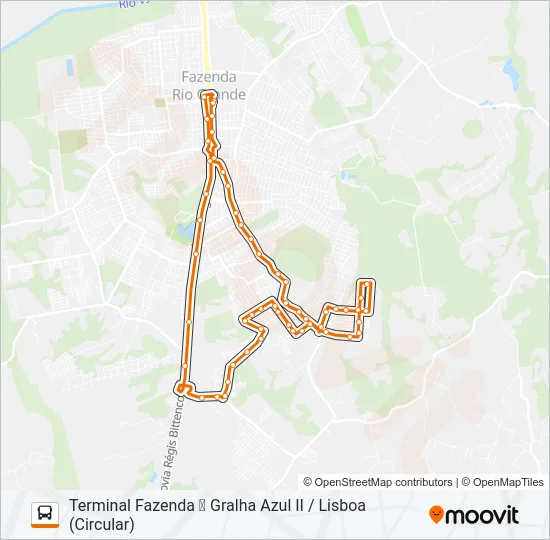 F30 GRALHA AZUL II Bus Line Map