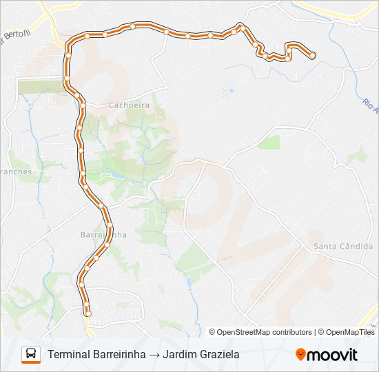 Mapa da linha A31 JARDIM GRAZIELA de ônibus