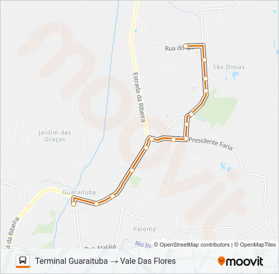 B37 VALE DAS FLORES Bus Line Map