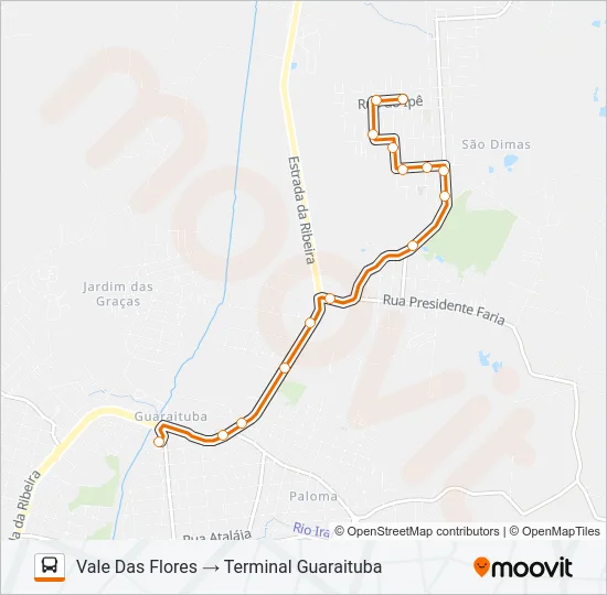 B37 VALE DAS FLORES Bus Line Map