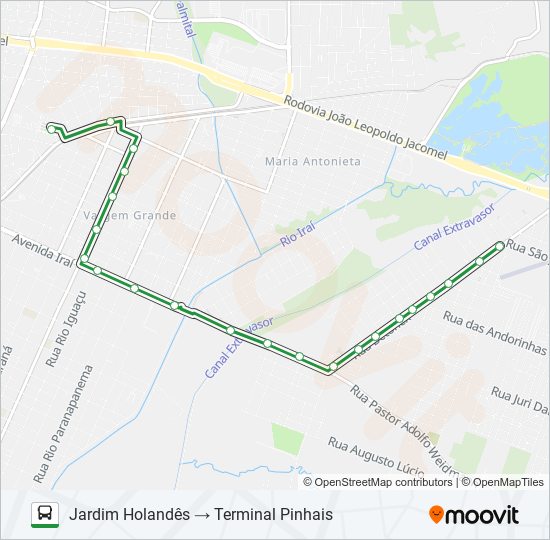 Mapa da linha C11 JARDIM HOLANDÊS de ônibus