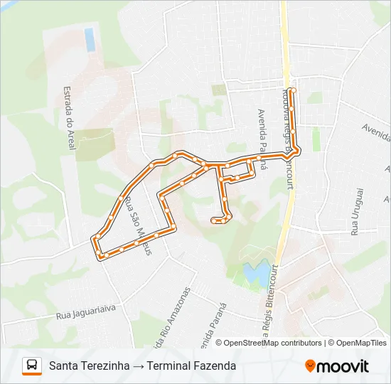 F19 SANTA TEREZINHA Bus Line Map