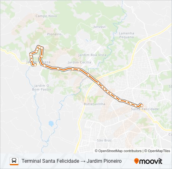 P15 JARDIM PIONEIRO bus Line Map