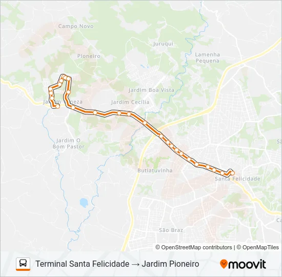 P15 JARDIM PIONEIRO Bus Line Map