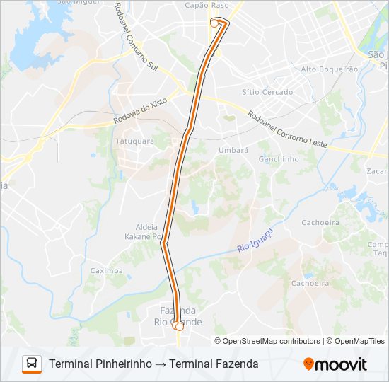 Mapa de F03 FAZENDA (DIRETO) de autobús