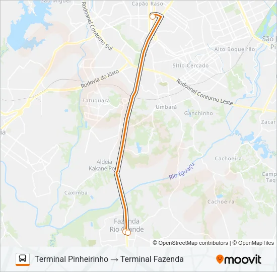 F03 FAZENDA (DIRETO) Bus Line Map