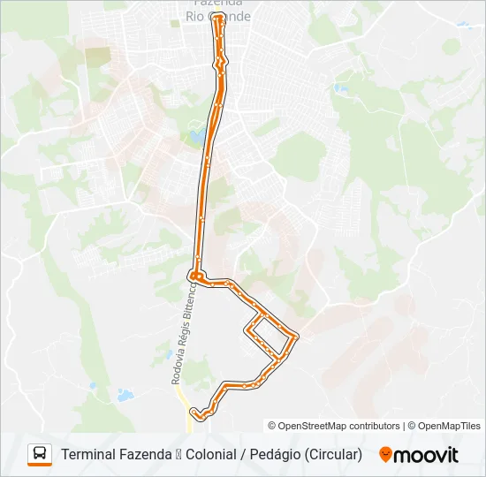 F25 VENEZA / PEDÁGIO Bus Line Map