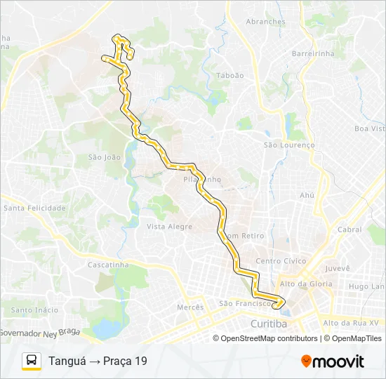 A77 TANGUÁ / PRAÇA 19 Bus Line Map