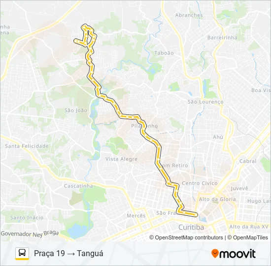 A77 TANGUÁ / PRAÇA 19 Bus Line Map