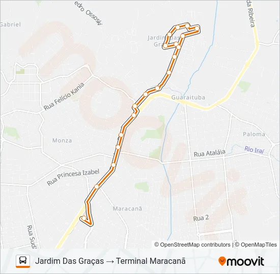 B13 JARDIM DAS GRAÇAS Bus Line Map