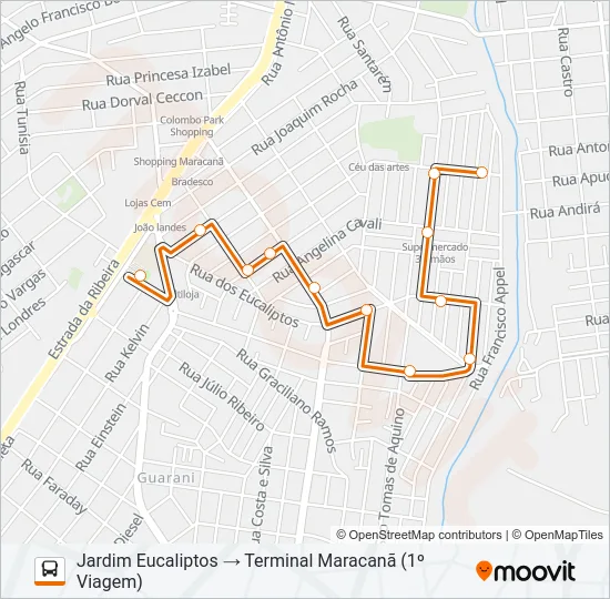 B26 JARDIM EUCALIPTOS Bus Line Map