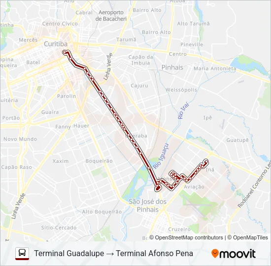 E01 URANO / GUADALUPE Bus Line Map