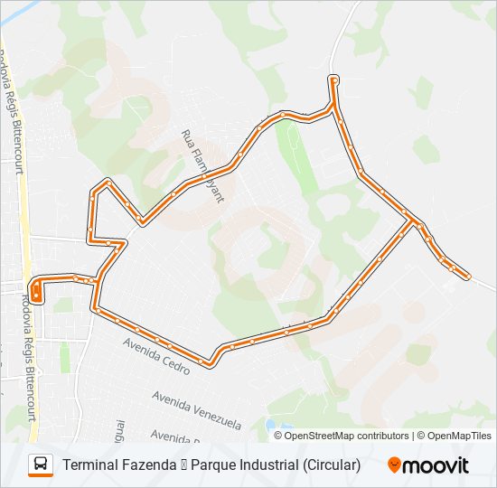 F18 PARQUE INDUSTRIAL bus Line Map