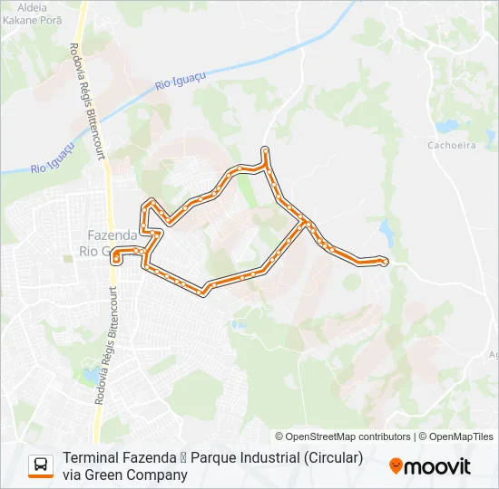 F18 PARQUE INDUSTRIAL Bus Line Map