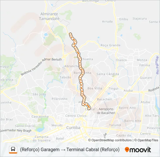 A18 TAMANDARÉ / CABRAL Bus Line Map