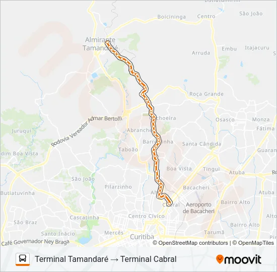 A18 TAMANDARÉ / CABRAL Bus Line Map