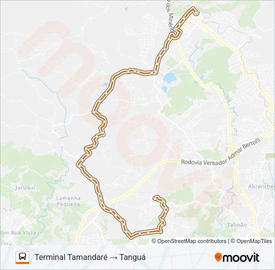 A22 TANGUÁ / TAMANDARÉ Bus Line Map