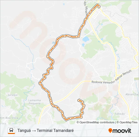 A22 TANGUÁ / TAMANDARÉ Bus Line Map