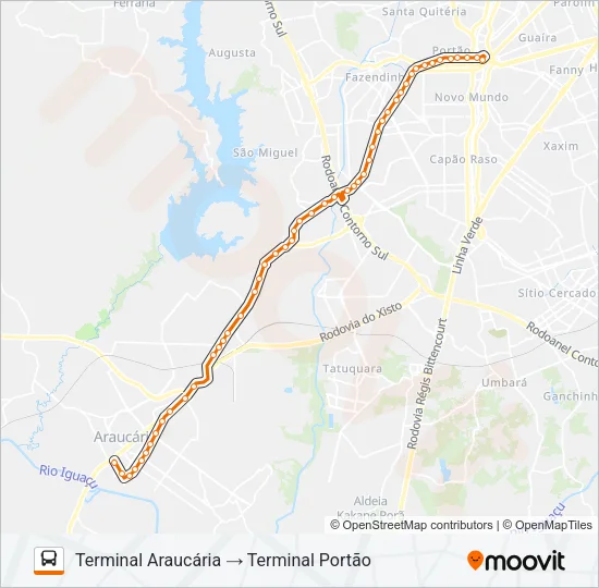 H12 ARAUCÁRIA / PORTÃO Bus Line Map