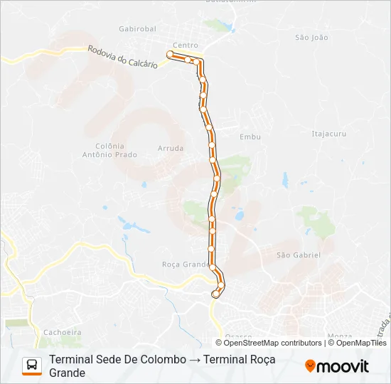 S19 SEDE / ROÇA GRANDE Bus Line Map