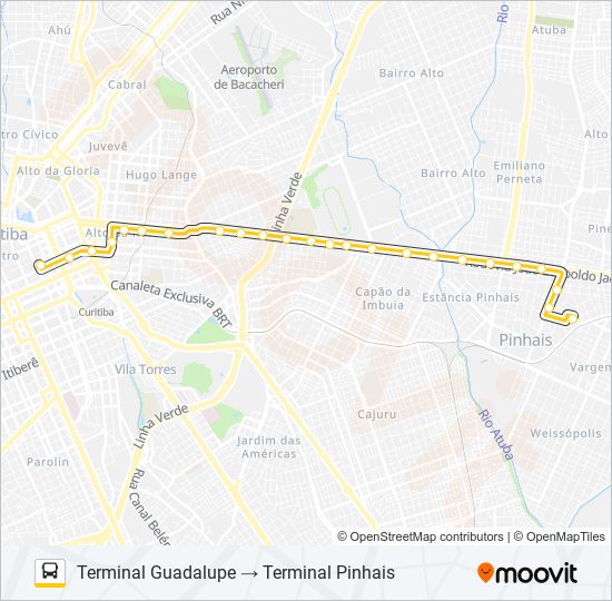 C03 PINHAIS / GUADALUPE bus Line Map