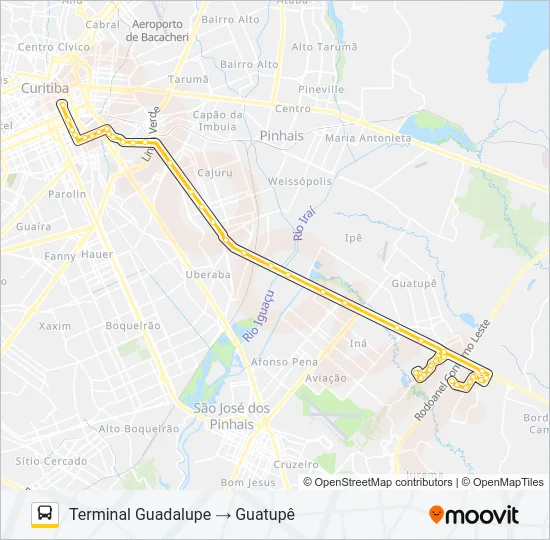 E77 GUATUPÊ / GUADALUPE Bus Line Map