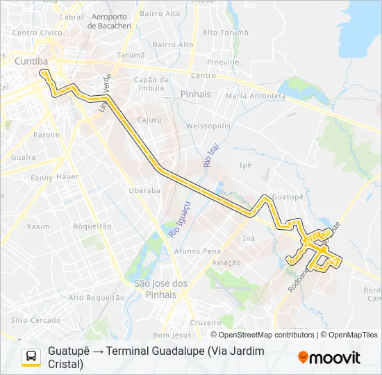 E77 GUATUPÊ / GUADALUPE Bus Line Map