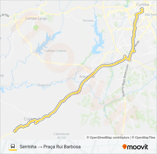 R71 CONTENDA / CURITIBA Bus Line Map