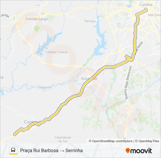 R71 CONTENDA / CURITIBA Bus Line Map