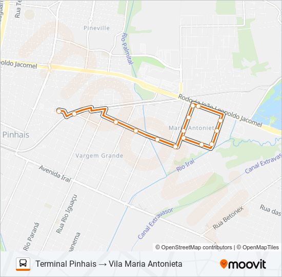 Mapa de C17 VILA MARIA ANTONIETA de autobús