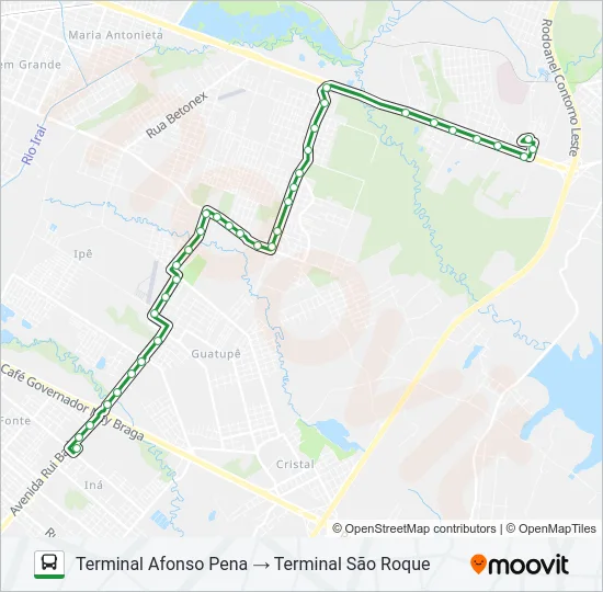 I60 PIRAQUARA / SÃO JOSÉ Bus Line Map