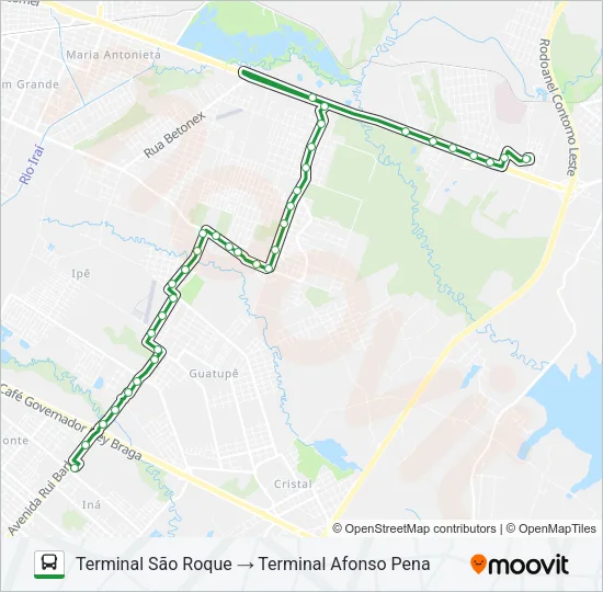 I60 PIRAQUARA / SÃO JOSÉ Bus Line Map