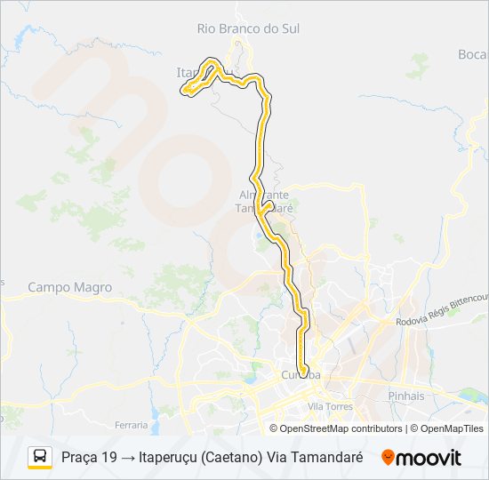 K71 ITAPERUÇU / PRAÇA 19 bus Line Map