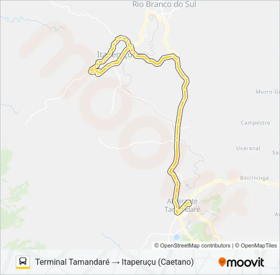 K71 ITAPERUÇU / PRAÇA 19 Bus Line Map