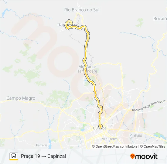 K71 ITAPERUÇU / PRAÇA 19 Bus Line Map