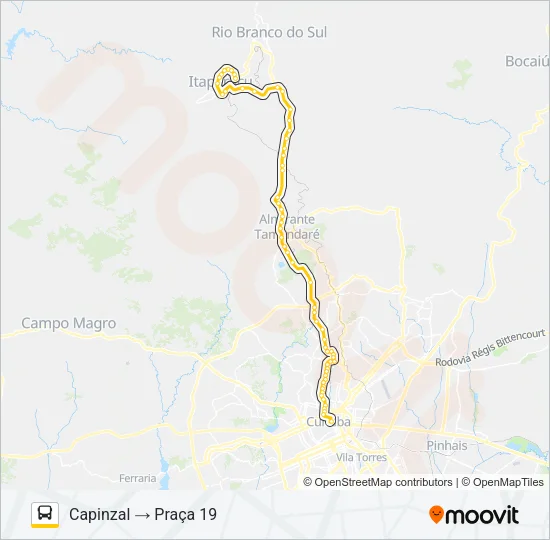 K71 ITAPERUÇU / PRAÇA 19 Bus Line Map