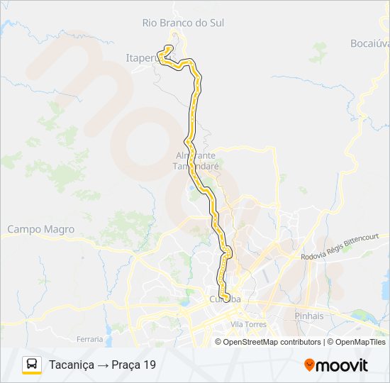 K71 ITAPERUÇU / PRAÇA 19 Bus Line Map