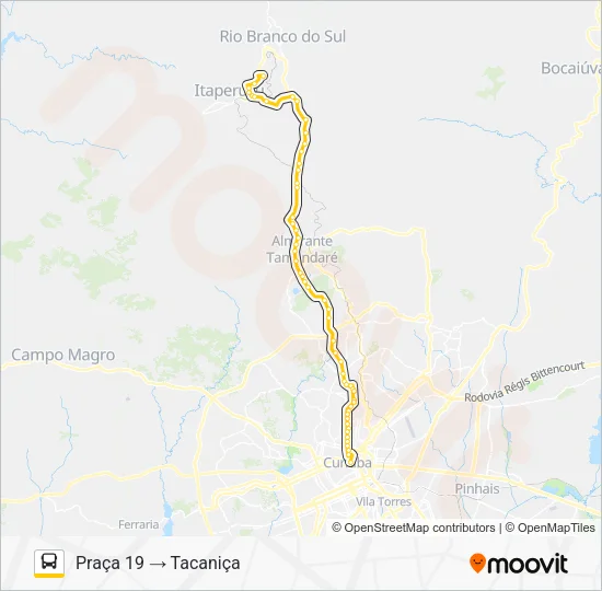 K71 ITAPERUÇU / PRAÇA 19 Bus Line Map
