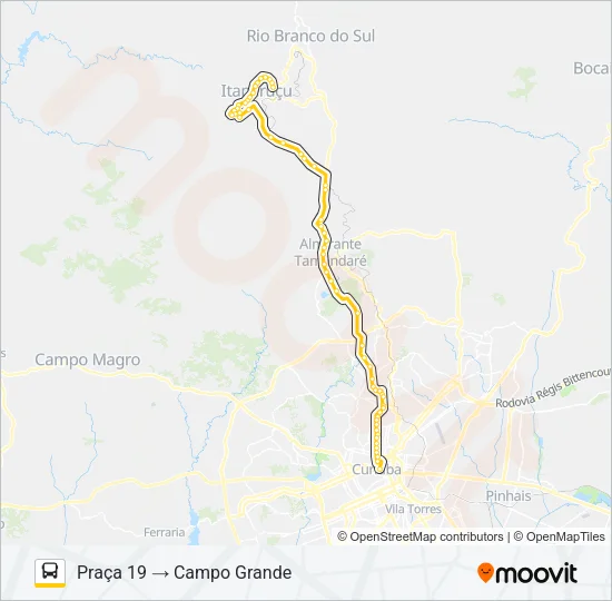 K71 ITAPERUÇU / PRAÇA 19 Bus Line Map