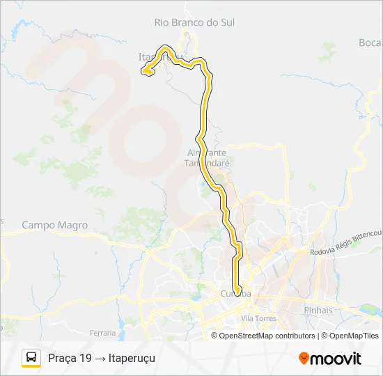 K71 ITAPERUÇU / PRAÇA 19 Bus Line Map