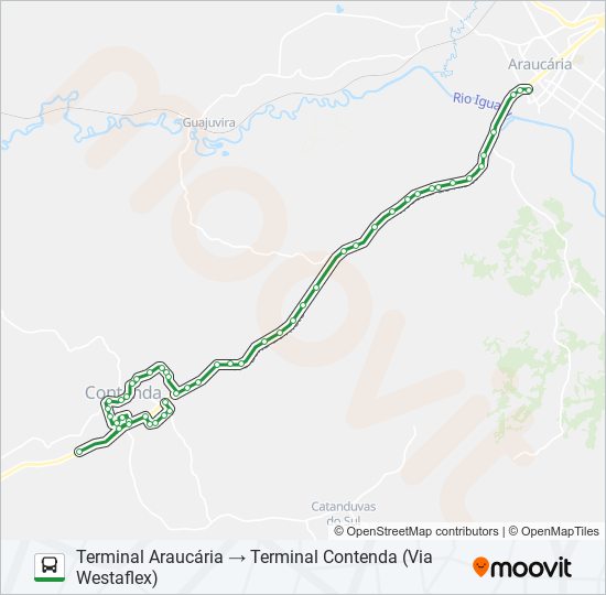 R11 CONTENDA / ARAUCÁRIA bus Line Map