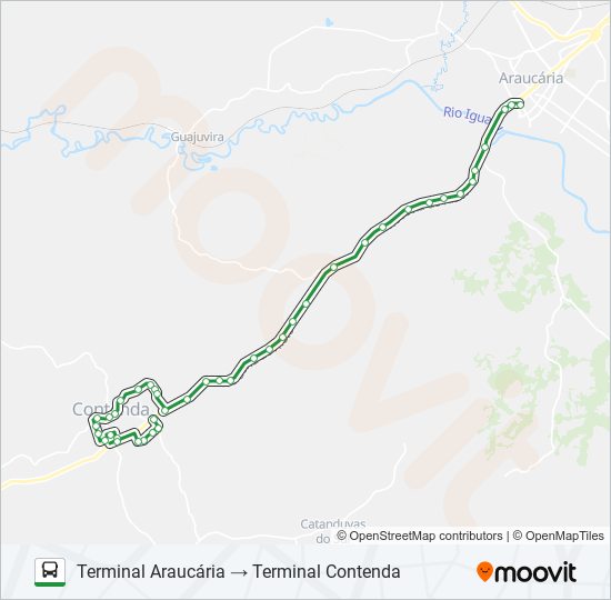 R11 CONTENDA / ARAUCÁRIA bus Line Map