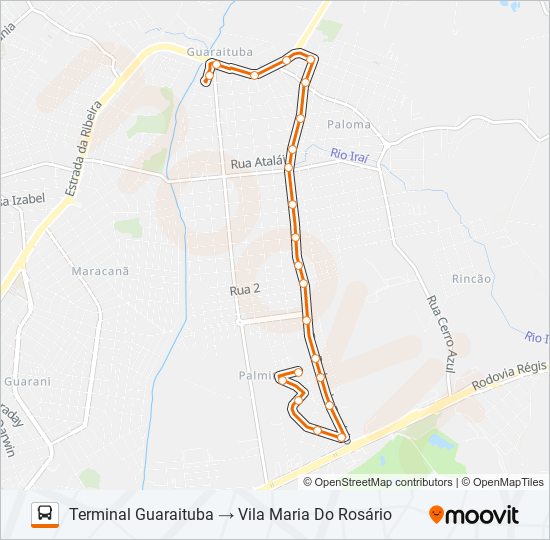 Mapa de B28 VILA MARIA DO ROSÁRIO de autobús