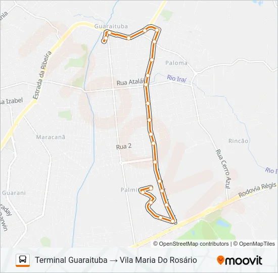 B28 VILA MARIA DO ROSÁRIO Bus Line Map