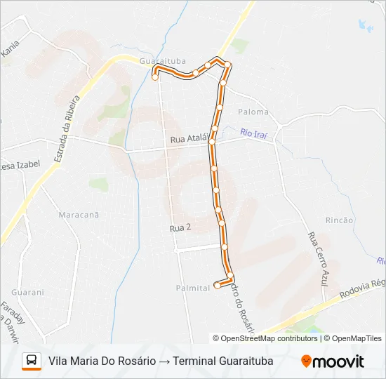 B28 VILA MARIA DO ROSÁRIO Bus Line Map