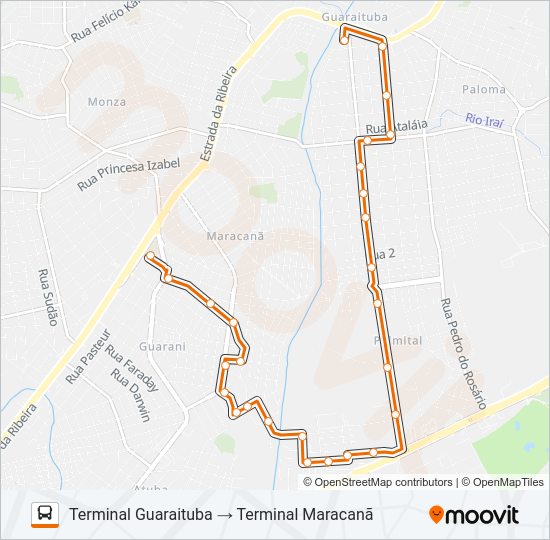 B59 PLANALTO / GUARAITUBA Bus Line Map